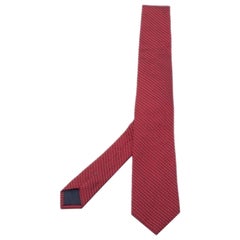 Cravatta Boss By Hugo Boss in seta jacquard a motivi geometrici rossi