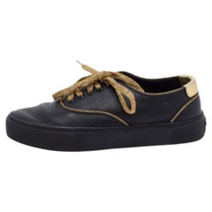 Saint Laurent - Baskets basses en cuir noir - Taille 36