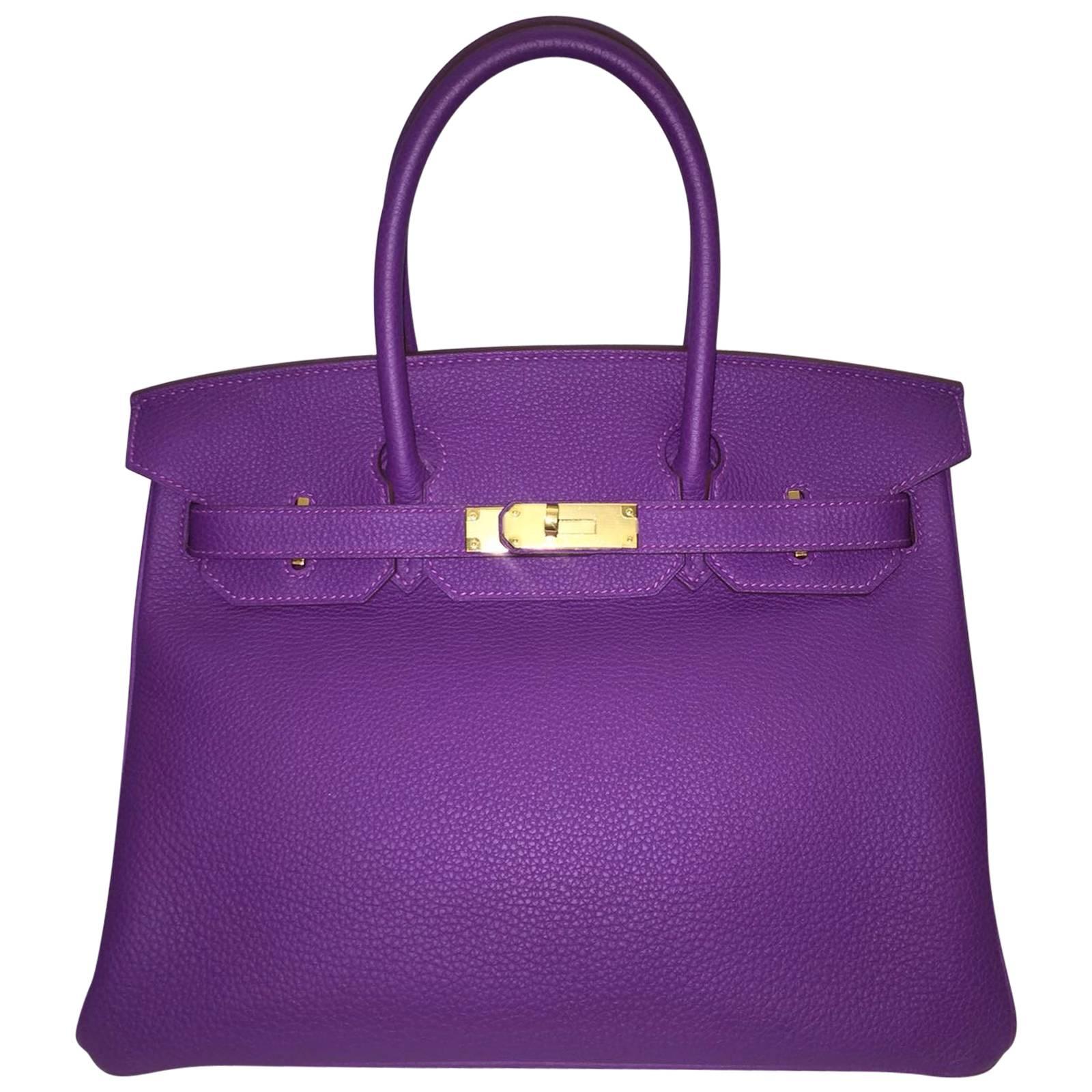 Brand New Hermes Birkin 30 Togo Anemone GHW For Sale