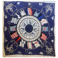 Hermès Silk Scarf "Sextants" 1981