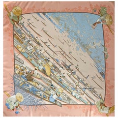 Hermès Scarf "Marché Flottant Du Lac Inlé" 1998