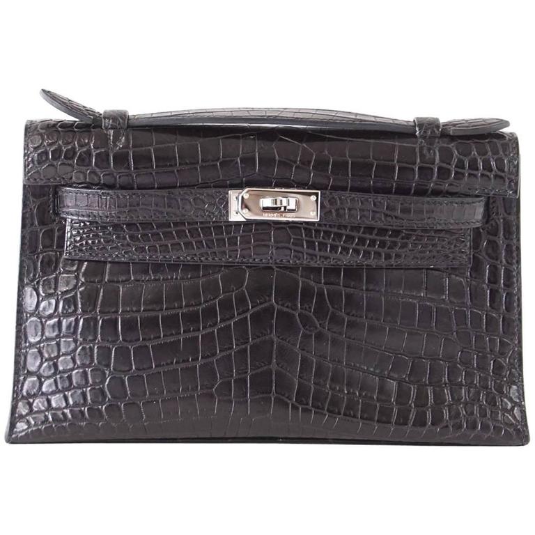 Hermes kelly pochette black new arrivals