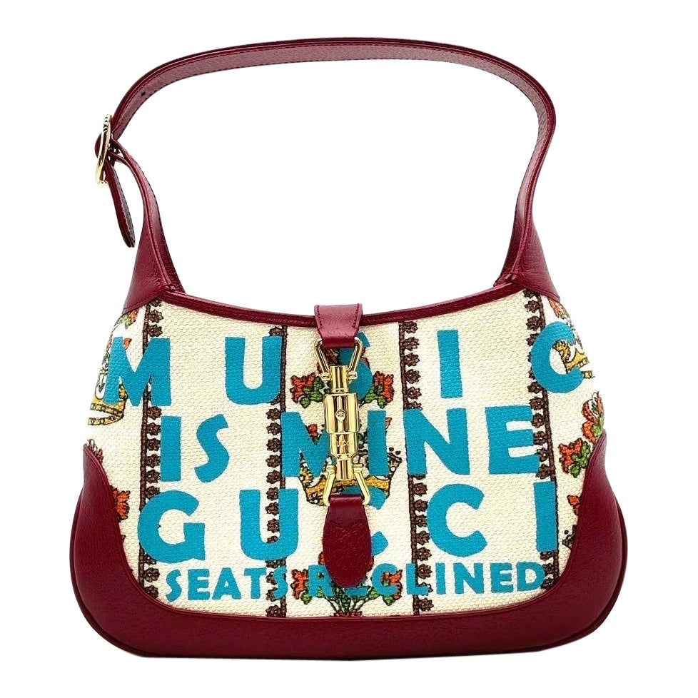 Gucci Jackie 1961 Centennial 100 Year Special Edition in pelle borgogna con canv. in vendita