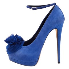Giuseppe Zanotti escarpins à plateforme avec appliques florales à bout ouvert taille 37