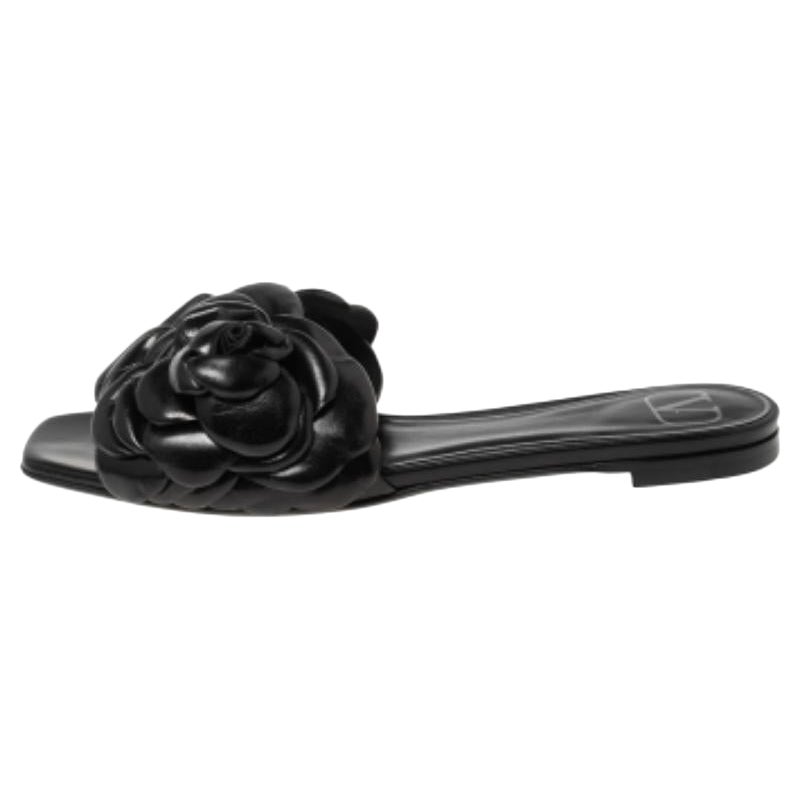 Valentino Garavani Leder Atelier 03 Rose Edition Rutschen Sandalen Größe 35.5 im Angebot
