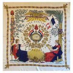 Hermès Halstuch "République Française - Liberté, Égalité, Fraternité "