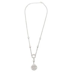 Aigner Collana con ciondolo di cristallo a catena in tonalità argento