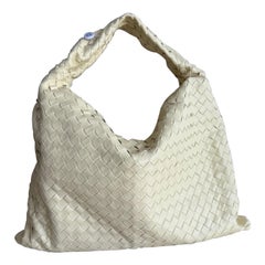 Bottega Veneta Hop Large Leather Pale Cream Yellow Hobo Bag