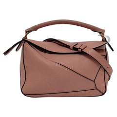Used Loewe Puzzle Small Mauve Dusty Pink Calfskin leather bag
