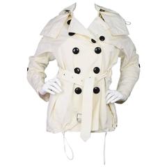 Burberry Brit Oversized Cream Double Breasted Jacket sz US4 4