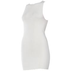 Rick Owens Body-Con Minimalist Little White Dress