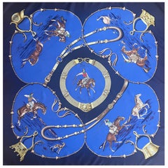 Sciarpa di seta Hermès "Pampa" 1988