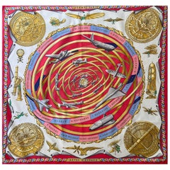 Hermès Cotton Scarf “Rêves D’Espace” 1993