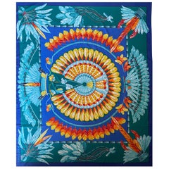 Hermès Pareo in cotone "Brazil" blu