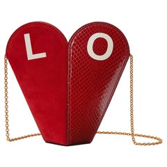 Gucci Valentine's Day Love Small Heart Bag with Exotic Python Leather