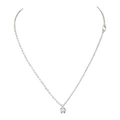 Hermès thin silver necklace