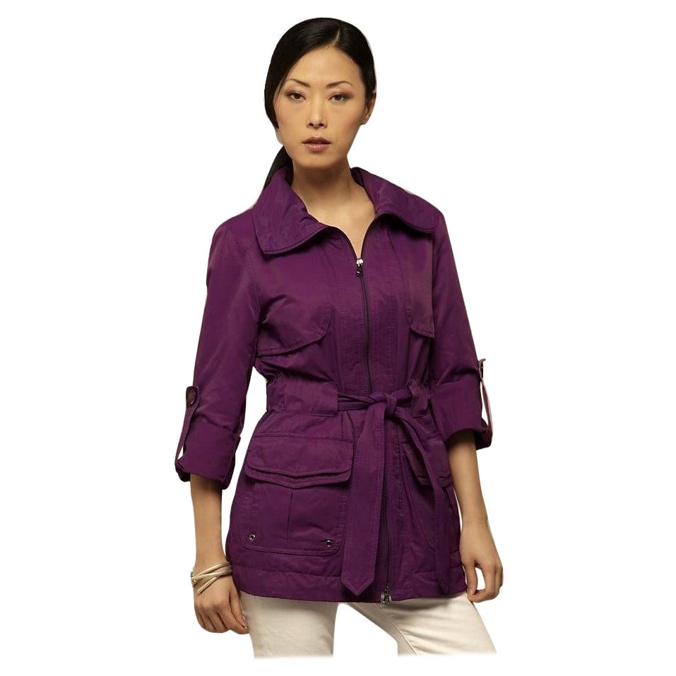 New Kenneth Cole Plum Jacket Coat With Travel Pouch Size: Medium For Sale