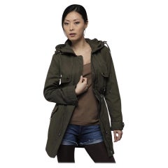 New With Tags Kenneth Cole Beige Sateen Jacket Trench Coat Size: Small