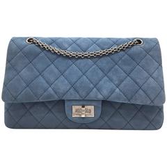 Chanel 2.55 Reissue Blue Quilted Caviar Leather SHW Chain Shoulder Bag