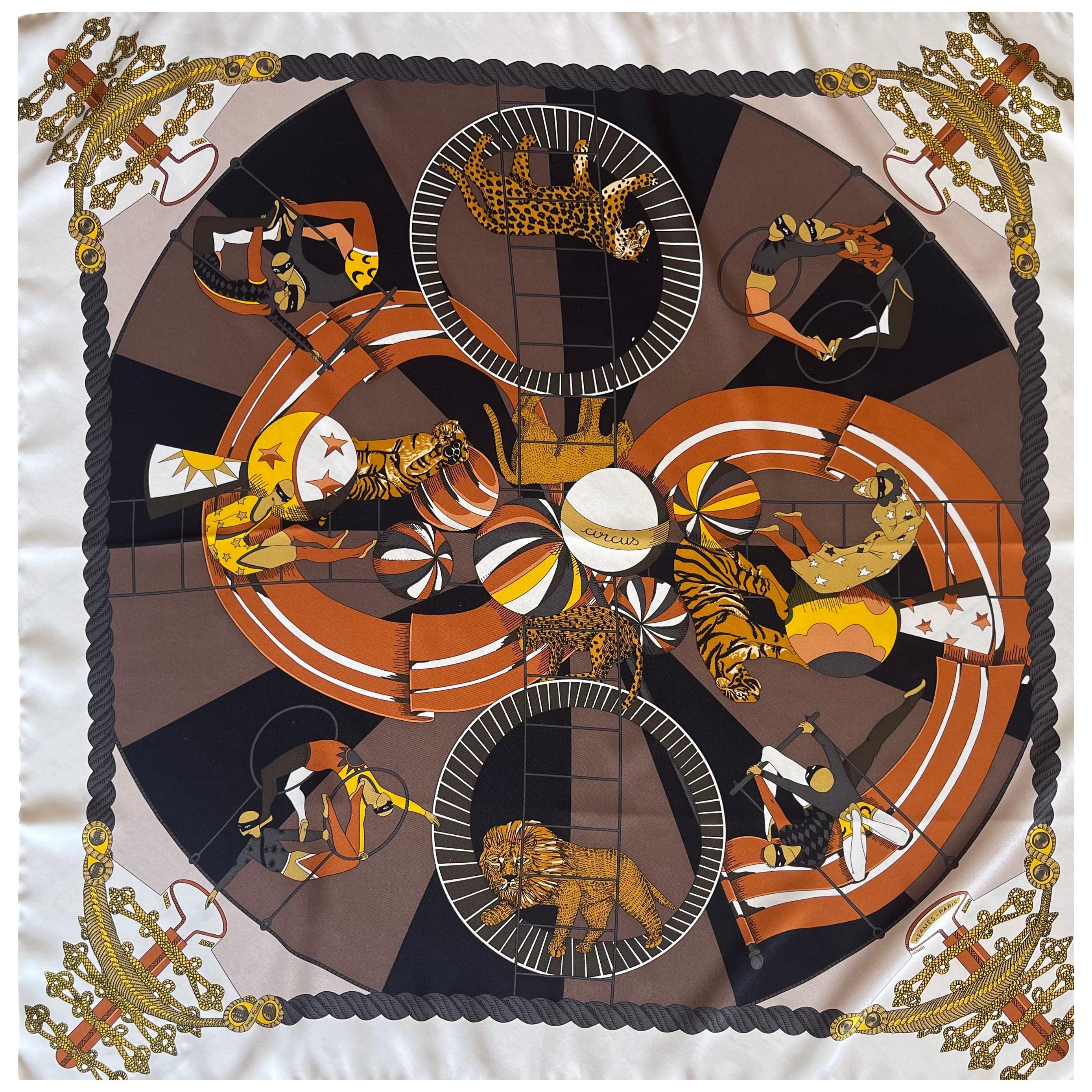 Hermès Silk Scarf "Circus" 2013 For Sale
