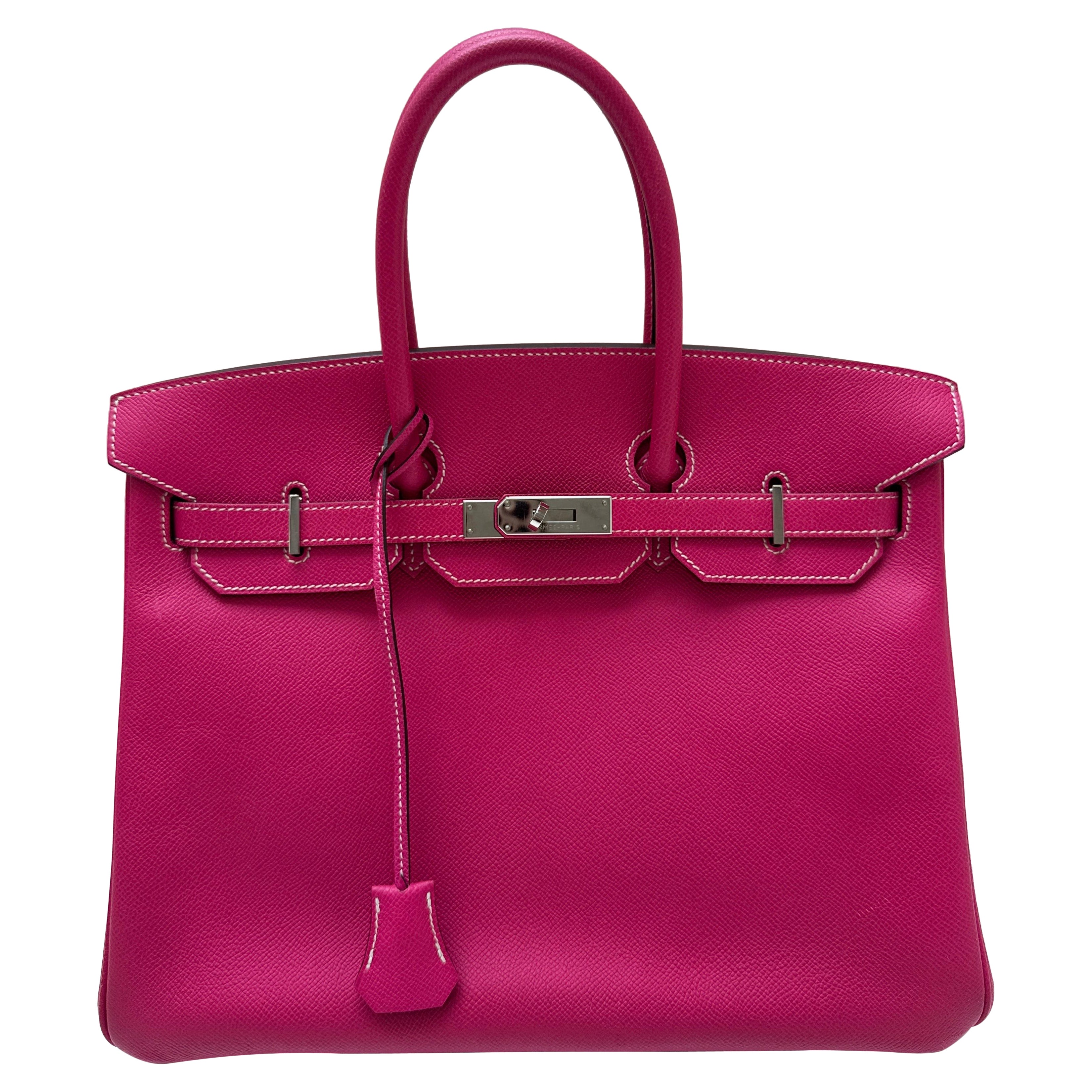 Bolso Hermes Rosa Tyrien Birkin 35 en venta