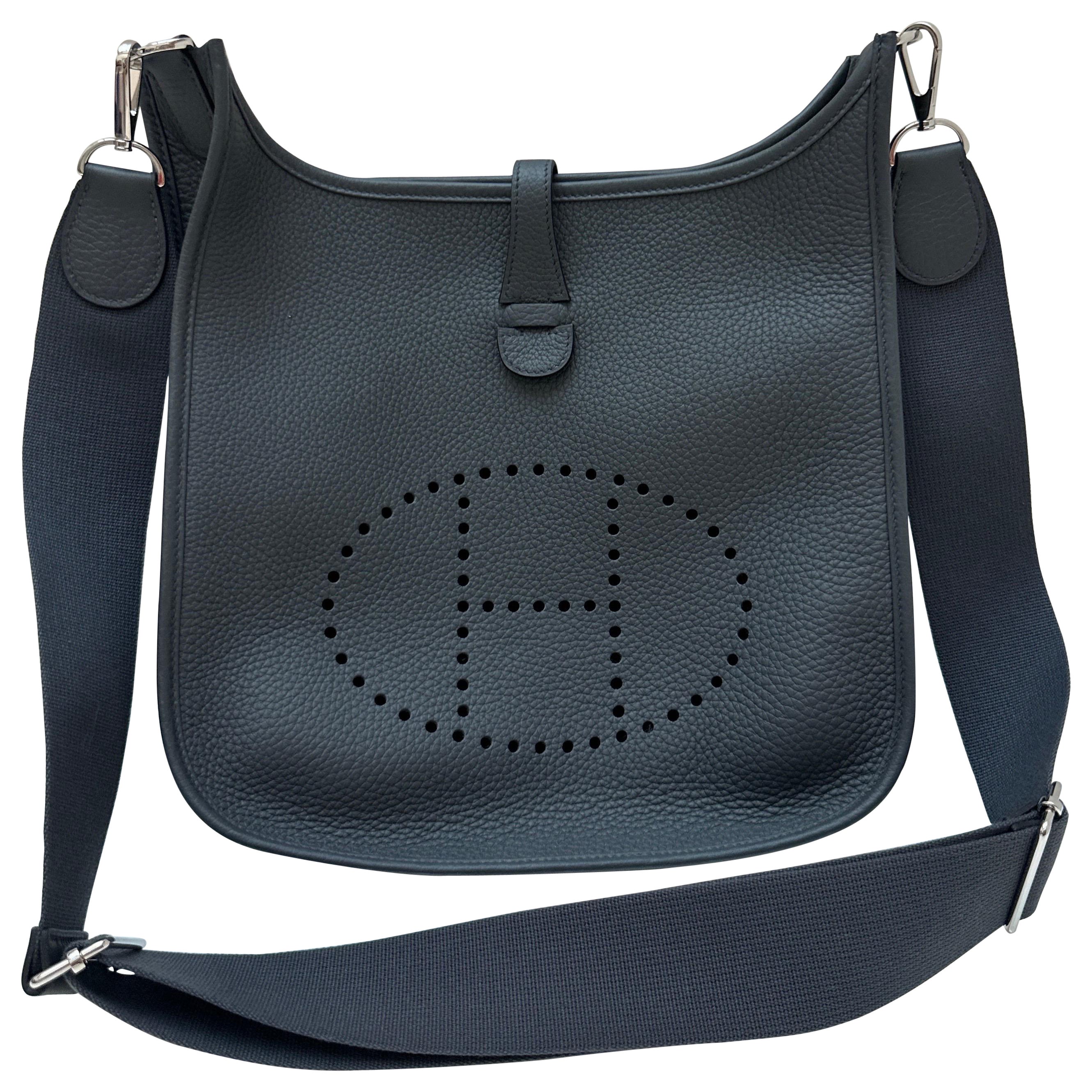 Hermes Gris Misty Evelyne PM Bag For Sale