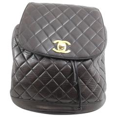 Chanel Vintage Brown leather Backpack 7