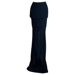 Schwarzer langer Rock von Herve Leger.