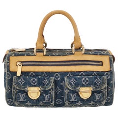 Louis Vuitton Blue Denim Neo Speedy Boston Bag