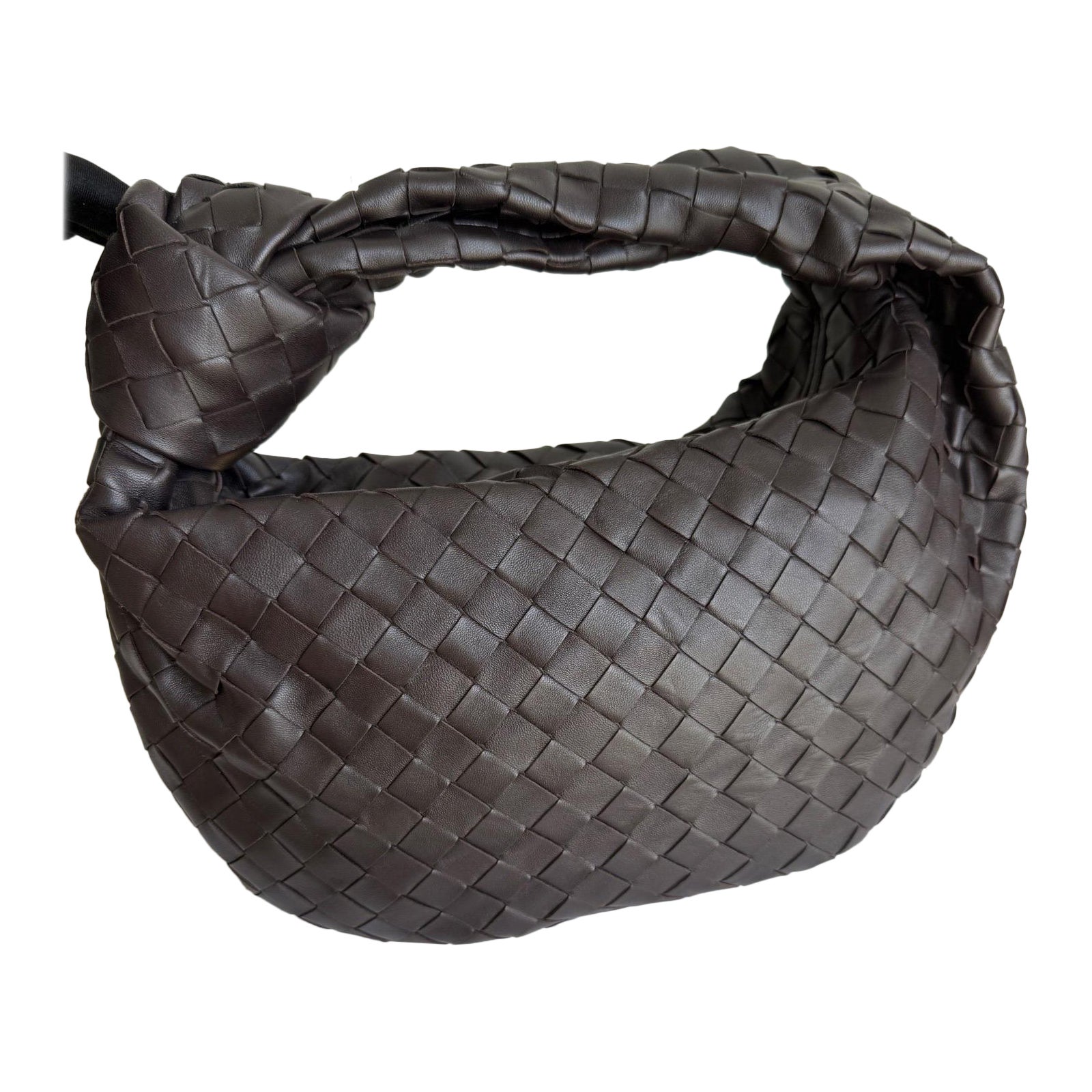 Bottega Veneta Teen Jodie Fondant Dark Chocolate Brown Leather For Sale
