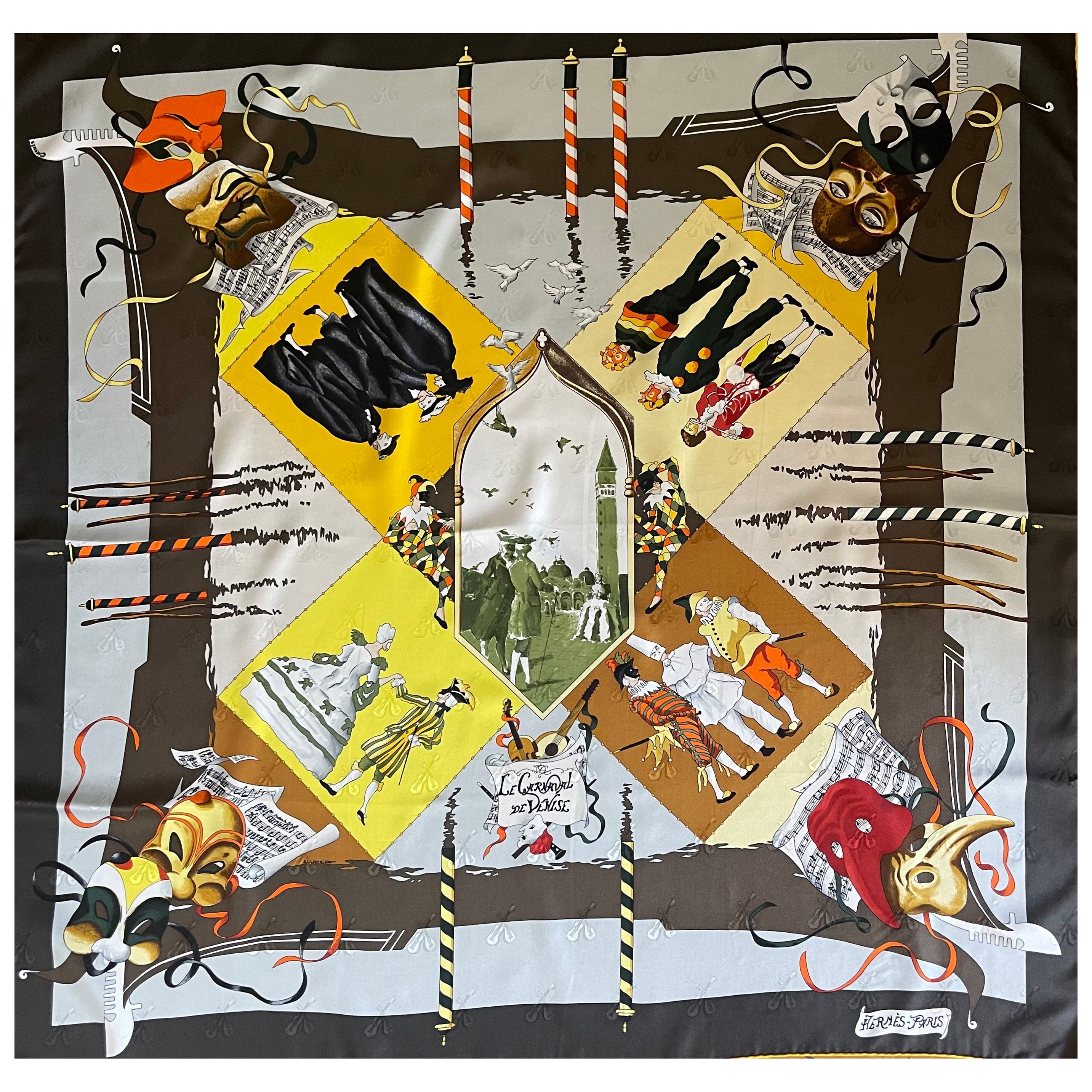 Hermès Silk Scarf "Fêtes Vénitiennes" 2003 For Sale