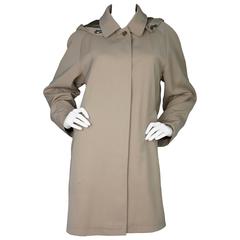 Burberry London Tan Trench Coat w/ Detachable Hood sz XL 10