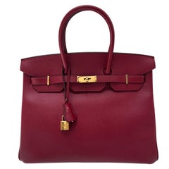 Sac Hermes Rouge Grenat Birkin 35