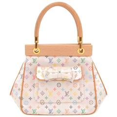 Sac à main Louis Vuitton Abelia White Multicolor Mini Monogram en satin