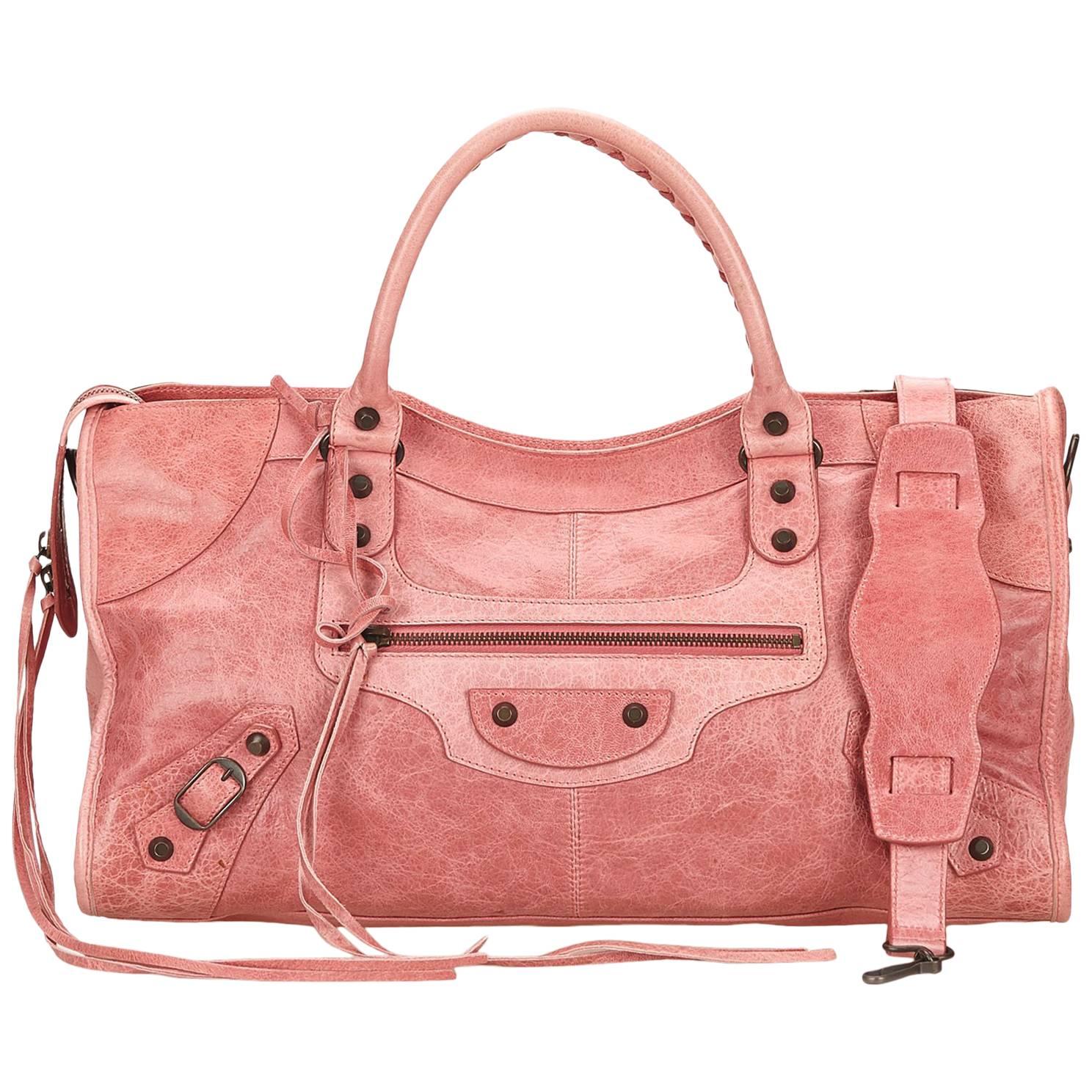 Balenciaga Pink Leather Motocross Classic Part - Time