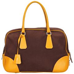 Prada Brown Canvas Handbag 9