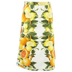 Stella McCartney Citrus Print Cotton Skirt - 38 at 1stDibs | stella ...