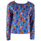 Marc Jacobs - Top a maniche lunghe in misto cotone con fiori multipli - XS