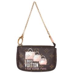 Louis Vuitton Limited Edition Monogramm Rue Scribe Paris Pochette-Tasche