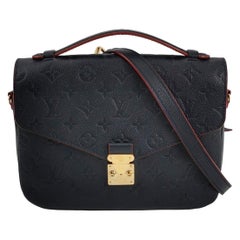 Louis Vuitton Pochette Métis Monogram Empreinte Leather Navy