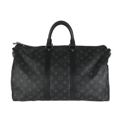 Louis Vuitton Monogramm Eclipse Canvas Keepall Bandouliere 45