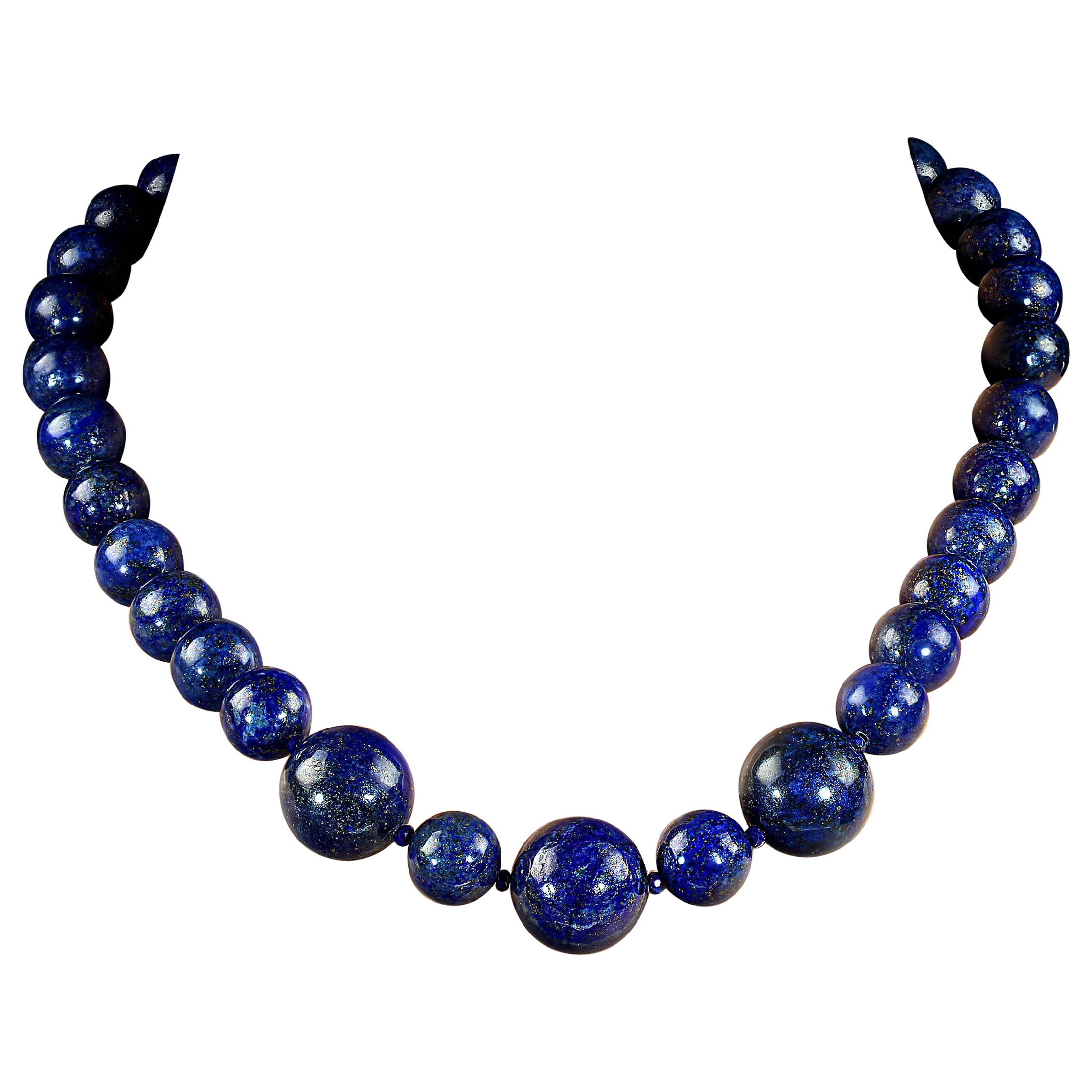AJD Collar de lapislázuli exquisito de 19 pulgadas