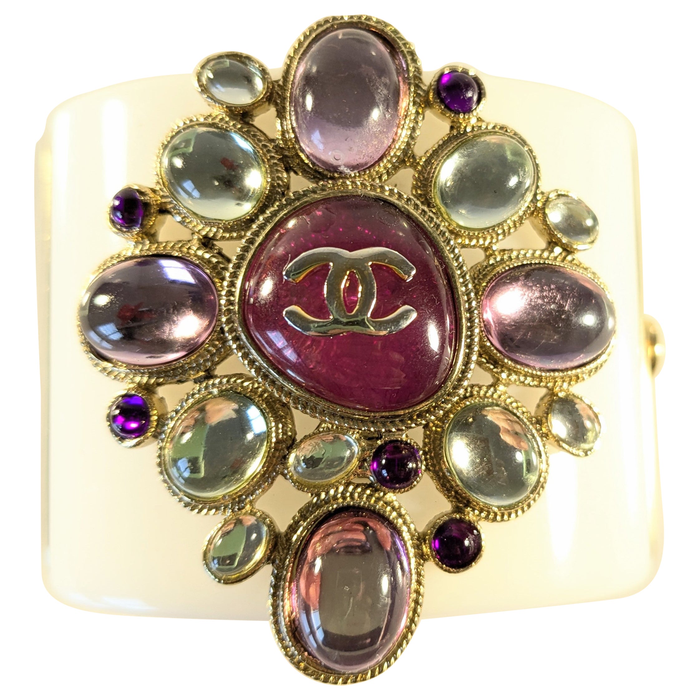 Chanel Paris Byzance Fall 2011 Cuff Bracelet by Gripoix For Sale