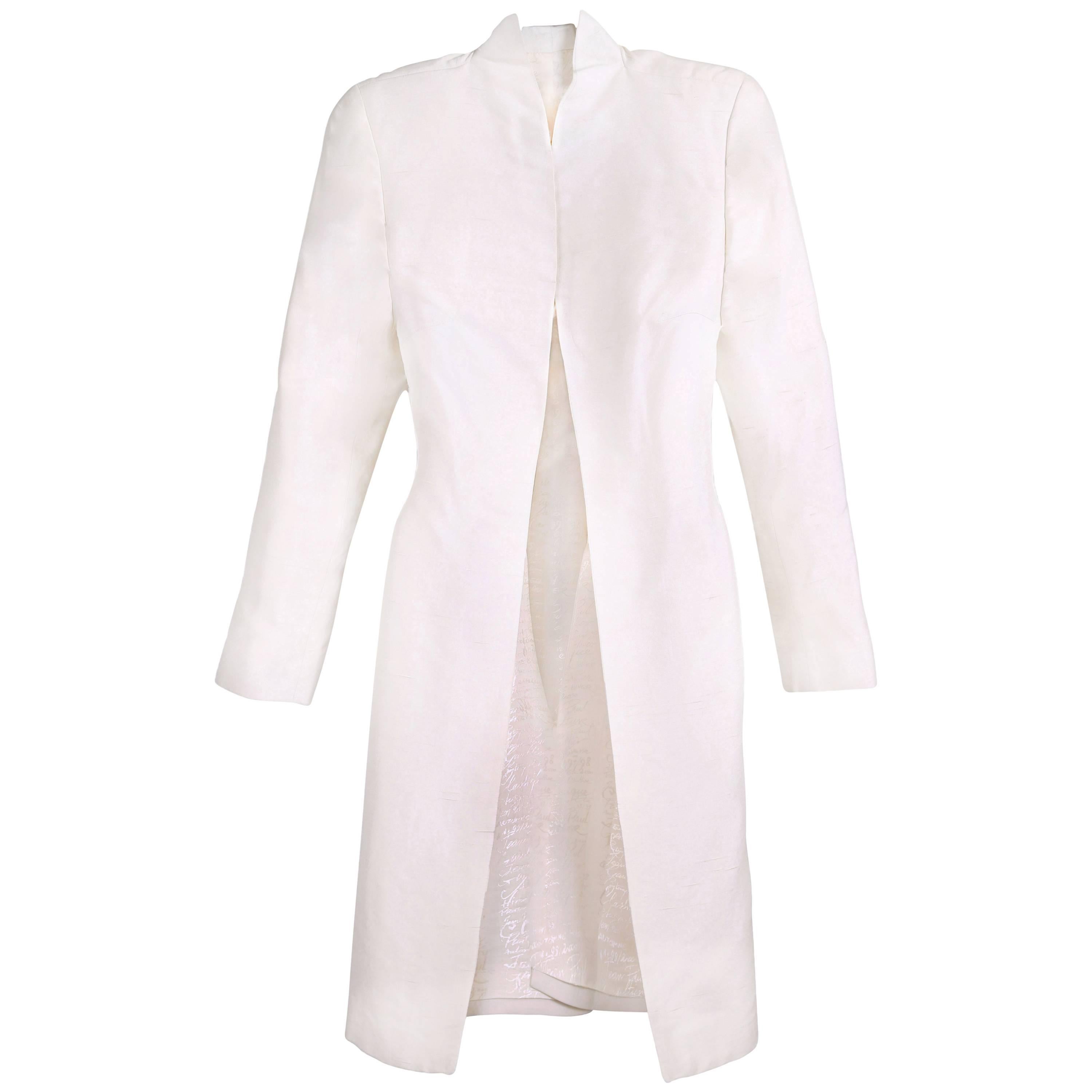 Jean Paul Gaultier Cream Shantung Coat