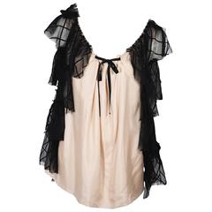 Pink & Black Vera Wang Silk Top 12