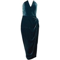Emerald Cushnie et Ochs Velvet Cocktail Dress