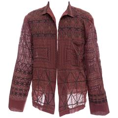 Dries Van Noten Men's Embroidered Cotton Lightweight Jacket, Spring 2015