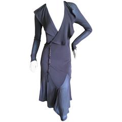 Yves Saint Laurent by Tom Ford Sheer Brown Wrap Dress 6