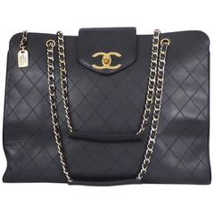 Chanel Lambskin Overnighter Weekender Shoulder Bag Retro XL