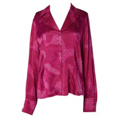 Fushia printed silk shirt ESCADA